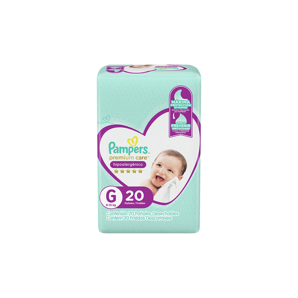 Pañal pampers premium care G 20 Unid
