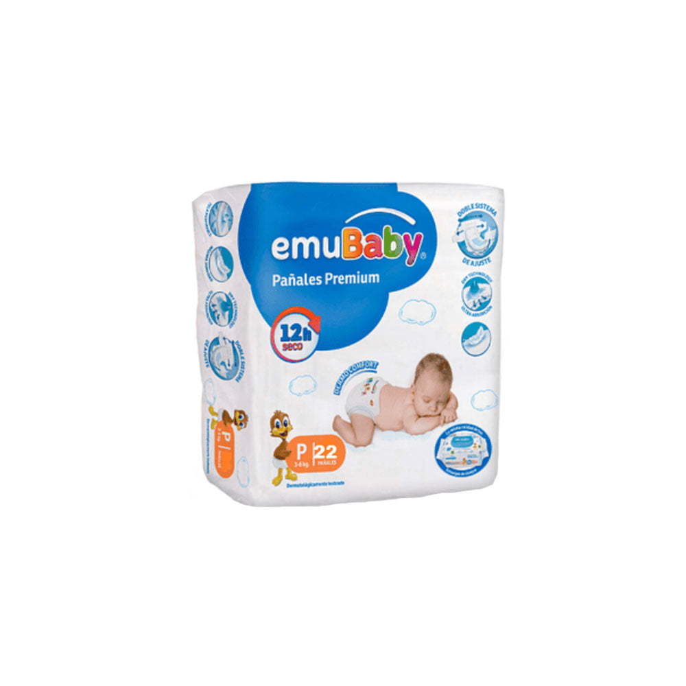 Pañal emubaby premium P 22 Unid
