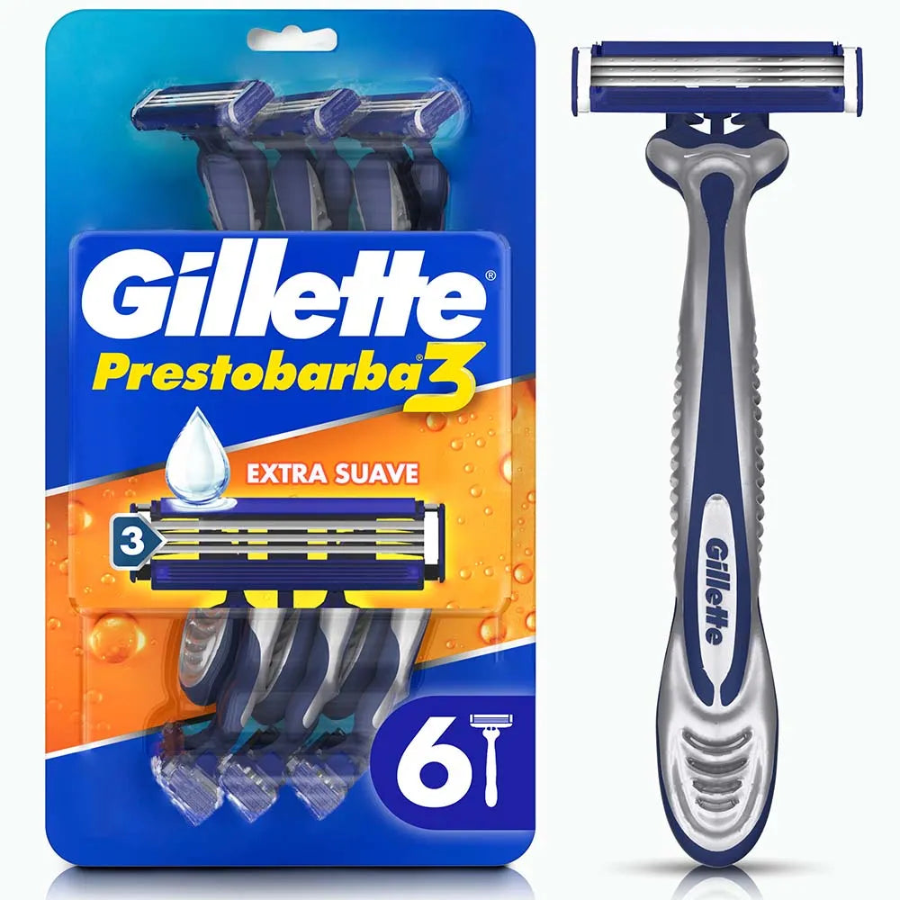 Gillette prestobarba 3 cuchilla de afeitar x6 unidades