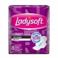 Ladysoft Toallas Higiénicas Ultradelgada Suave con Alas x 8 Unidades
