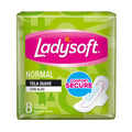 Ladysoft Toallas Higiénicas Normal Tela Suave con Alas x 8 Unidades
