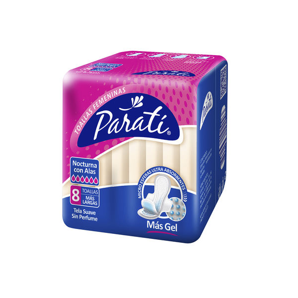 Para Ti Toalla Nocturna con Alas Extra Largas x 8 Unidades