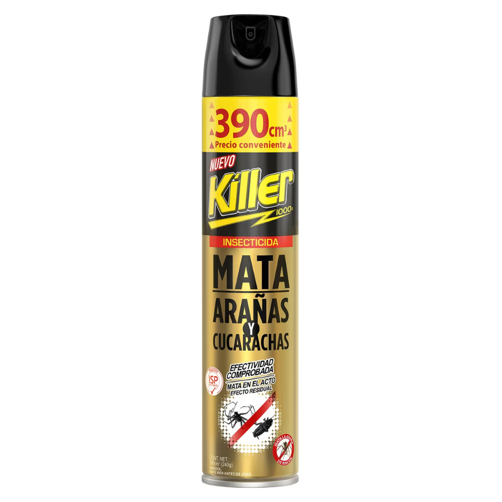 Insecticida Killer Mata Arañas y Cucarachas 390cc