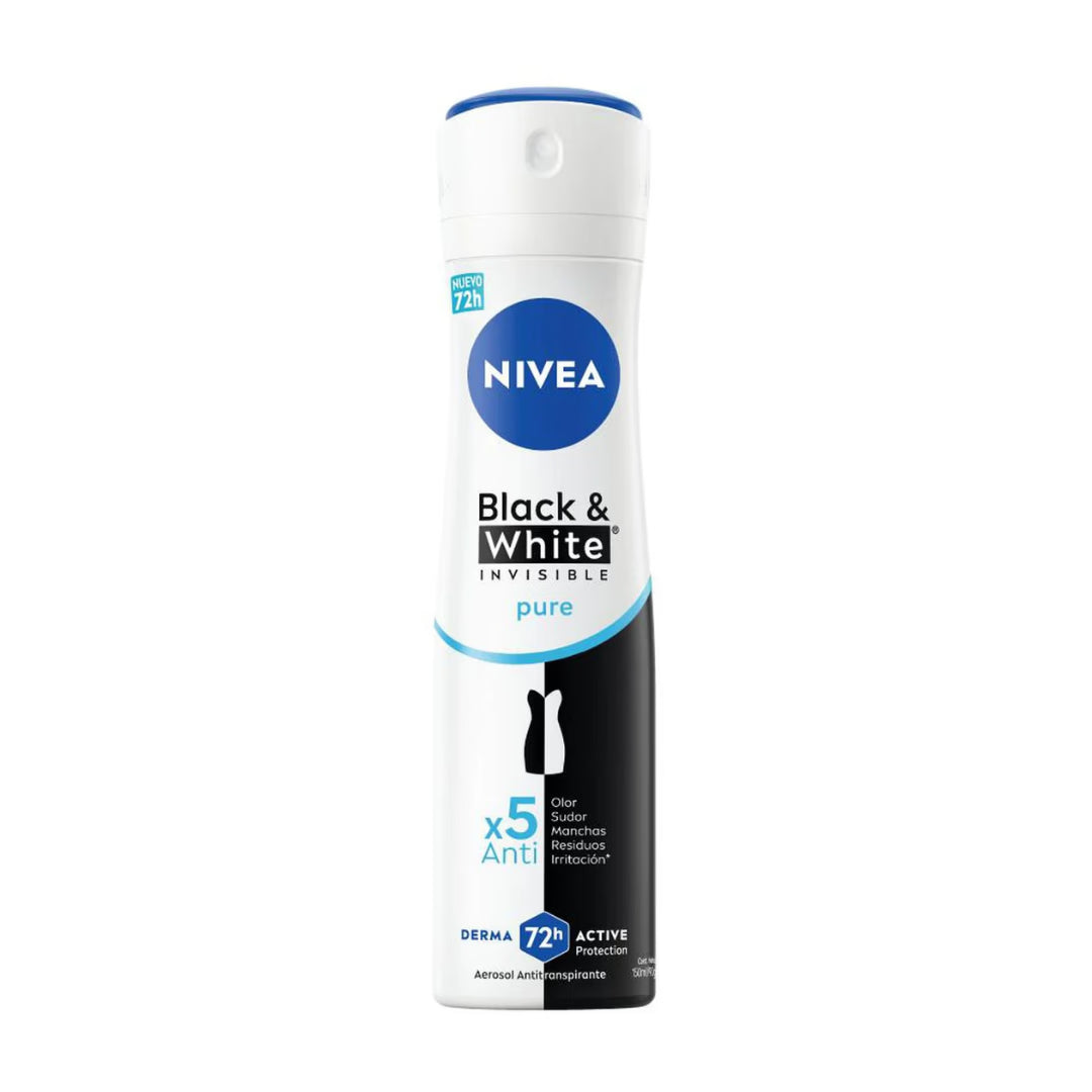 DESODORANTE NIVEA SPRAY INVISIBLE BLACK & WHITE PURE 150 ML