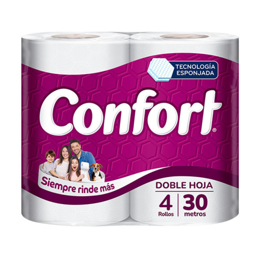 Confort Papel Higiénico 4 Rollos x 30 m