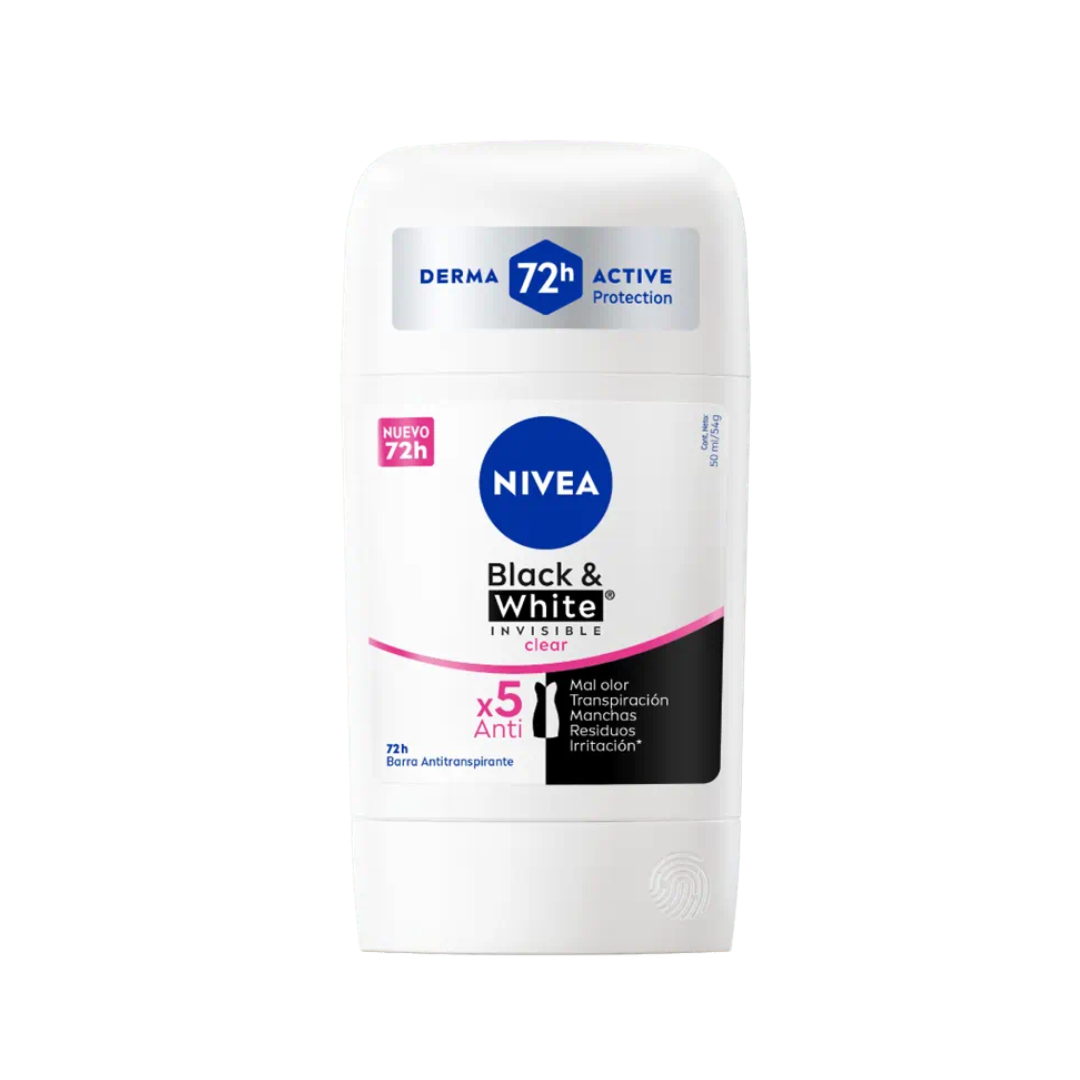 Nivea Desodorante Barra Black & White Clear 53 g