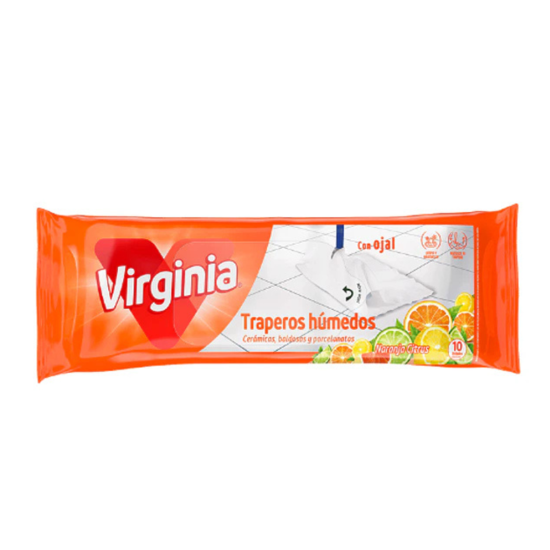 TRAPERO HUMEDO VIRGINIA NARANJA 10 UND