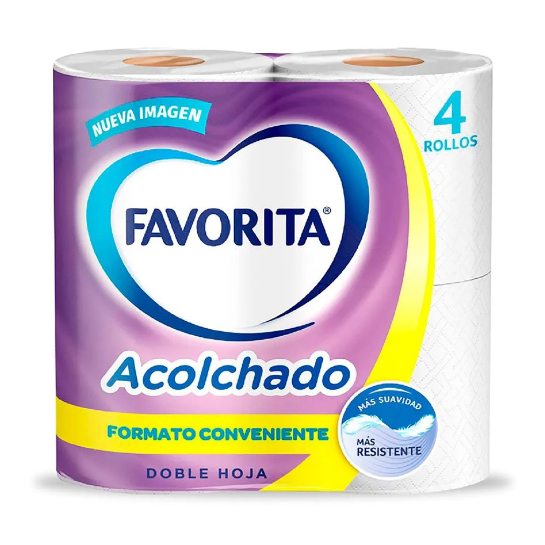 Favorita Papel Higiénico Doble Hoja 4 Rollos x 22 m