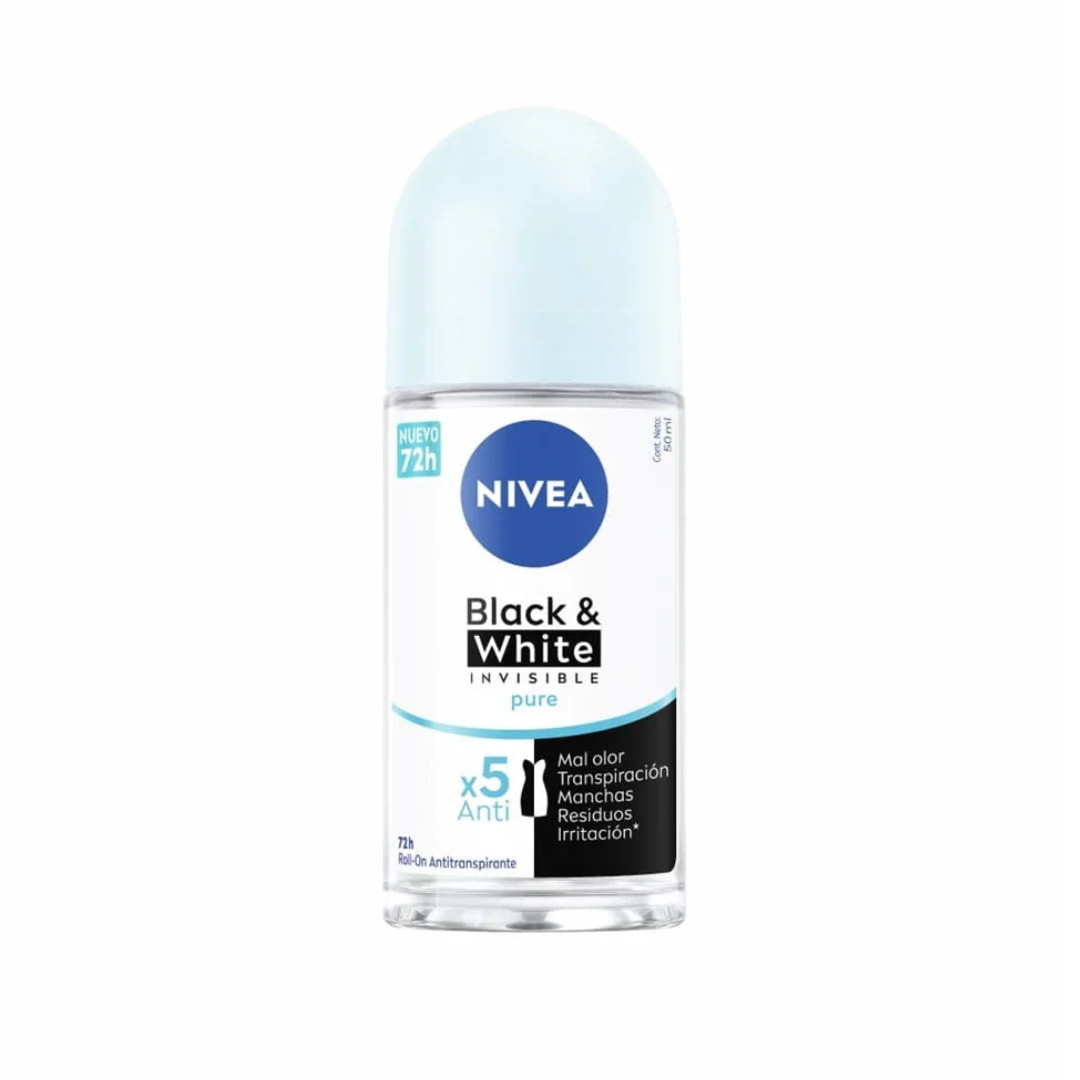 Nivea Desodorante Roll-On Invisible Black & White Pure 50 ml