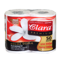 Clara Papel Higiénico Premium Doble Hoja 4 Rollos x 50 m