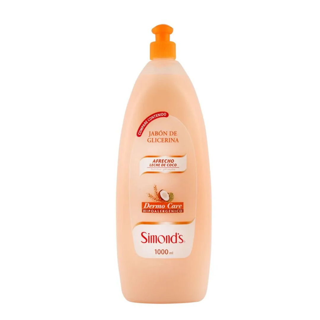 Simonds Jabón Líquido Leche Coco Afrecho Dermocare 1 L