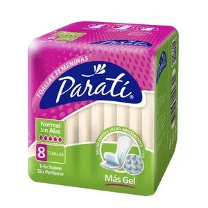 Para Ti Toallas Higiénicas Normal Sin Alas x 8 Unidades