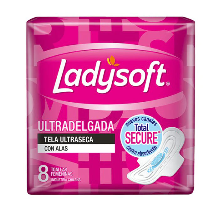 Ladysoft Toalla Higiénica Día Tela Ultraseca x 8 Unidades