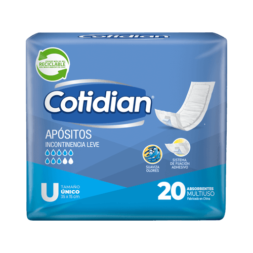 Apósitos Cotidian Unisex Incontinencia  20 und