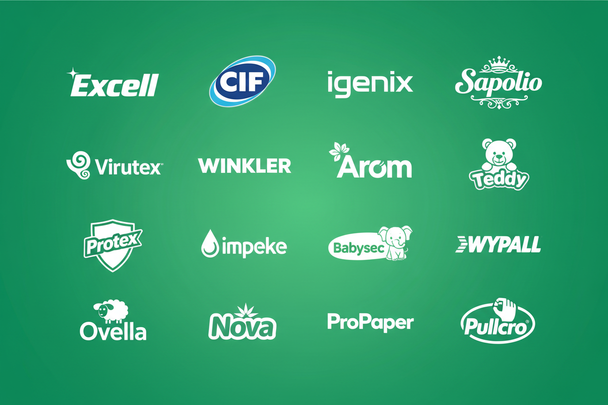 Banner de marcas con fondo verde