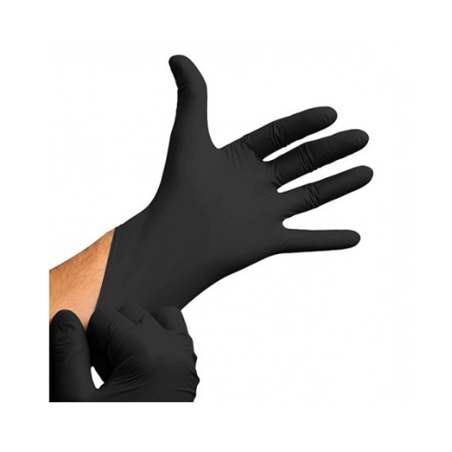 Guantes Desechables de Nitrilo Negro - Caja 100 Unidades