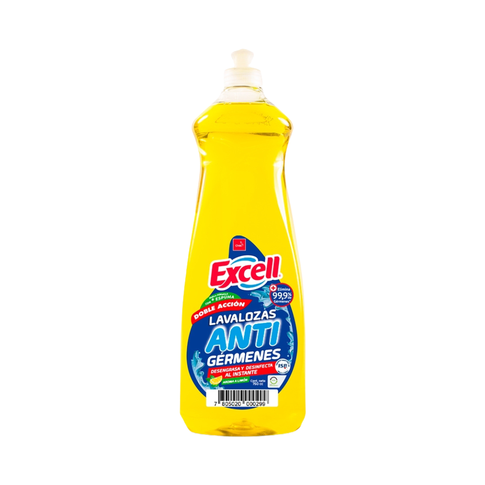 Lavaloza Excell Antigérmenes 750ml - Doble Acción