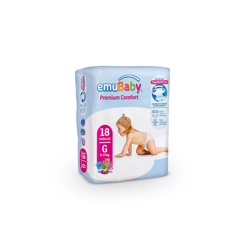 Pañal emubaby comfort G 18 Unid