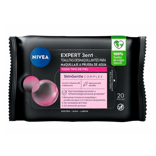 Nivea Toallitas Desmaquillantes Expert 3en1 x 20 Unidades