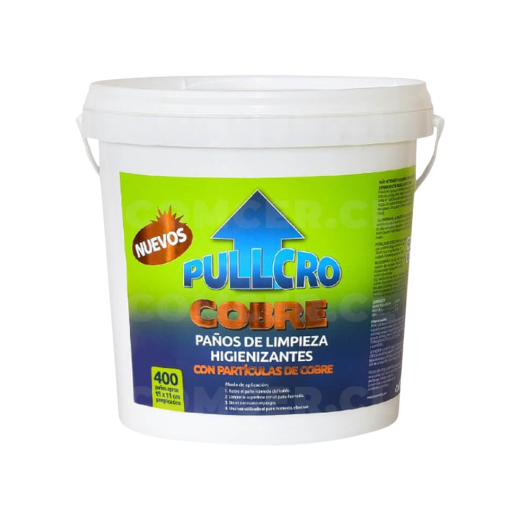 Paños de Limpieza Higienizantes Pullcro Cobre 400 Unidades