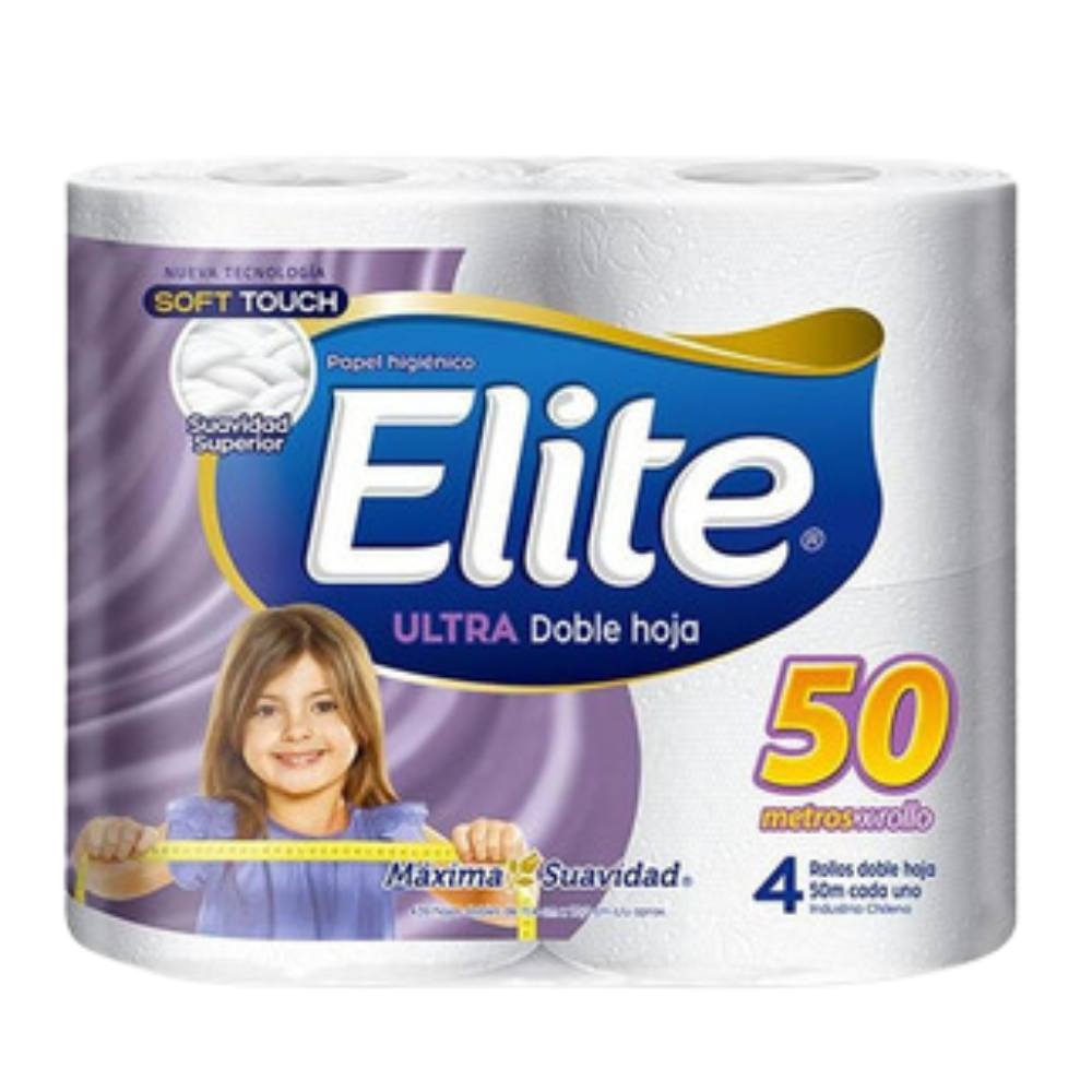 Papel Higiénico Elite Ultra Doble Hoja 50 mts - Manga 32 Rollos