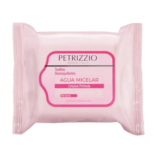 Toallitas Desmaquillantes Petrizzio Agua Micelar x 25 Unidades