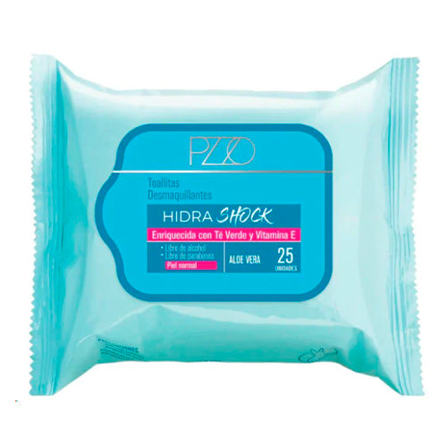Toallitas Desmaquillantes Hidrashock Aloe Vera Petrizzio x 25 Unidades