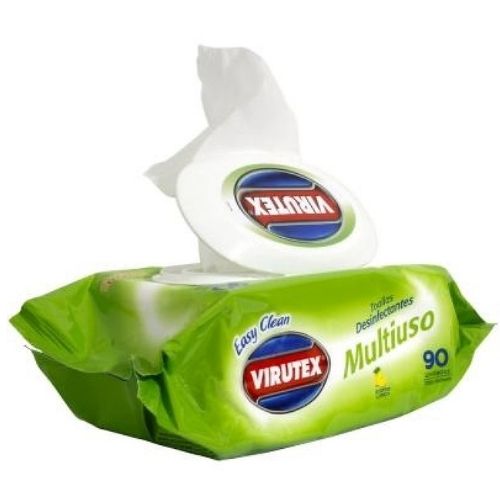 Toallas Desinfectantes Virutex Multiuso 90 Unidades Aroma Limón